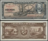 10 pesos 1960, seria B-B, numeracja 346872, mini