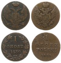 Polska, zestaw groszy, 1834 IP i 1839 MW