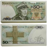 paczka banknotów 108 x 50 złotych 1.12.1988, ser