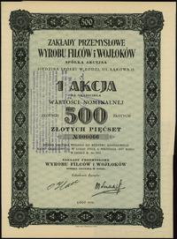 Polska, 1 akcja na okaziciela na 500 złotych, 1938