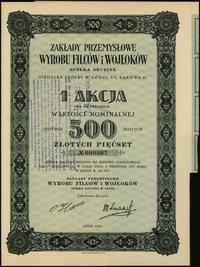 Polska, 1 akcja na okaziciela na 500 złotych, 1938