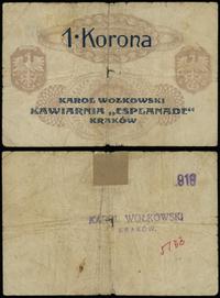 1 korona 1919, na stronie odwrotnej stempel firm