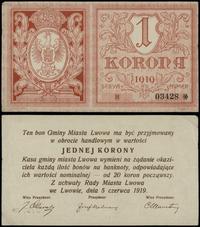 1 korona 5.06.1919, seria B, numeracja 03428, li