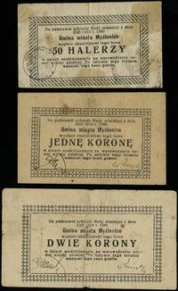 Galicja, zestaw: 50 halerzy, 1 korona, 2 korony, 23.05.1919