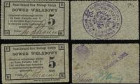 zestaw 2 bonów o wartości 5 kopiejek 1 x 1914, 1