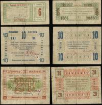 dawny zabór rosyjski, zestaw: 6, 10 i 20 hrywien, 1919