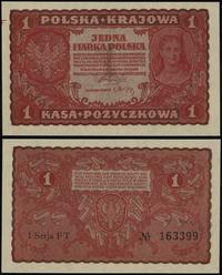1 marka polska 23.08.1919, seria I-FT, numeracja