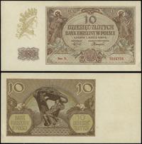 10 złotych 1.03.1940, seria L, numeracja 7015730