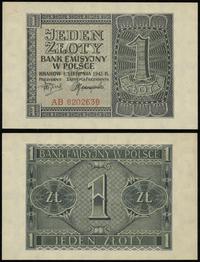 1 złoty 1.08.1941, seria AB, numeracja 8202639, 