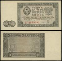 2 złote 1.07.1948, seria BS, numeracja 2849292, 