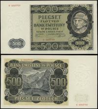 500 złotych 1.03.1940, seria B, numeracja 005375