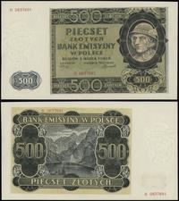 500 złotych 1.03.1940, seria B, numeracja 063769