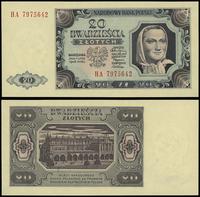 20 złotych 1.07.1948, seria HA, numeracja 797564