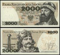 2.000 złotych  1.06.1979, seria AA, numeracja 07