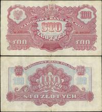 100 złotych 1944, seria AA, numeracja 400300, w 