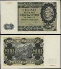 500 złotych 1.03.1940, seria B, numeracja 008079