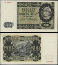 500 złotych 1.03.1940, seria B, numeracja 008076