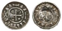 denar krzyżowy XI w., Aw: Krzyż z kółkami i kulk