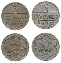 5 fenigów 1923 i 1928, Berlin, łącznie 2 sztuki,