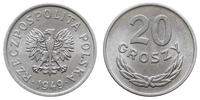 20 groszy 1949, Warszawa, aluminium, pięknie zac