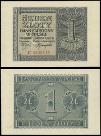 1 złoty 1.03.1940, seria C, numeracja 4508117, p