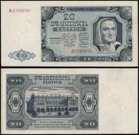 20 złotych  1.07.1948, seria A, numeracja 876869