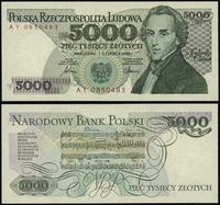 5.000 złotych  1.06.1986, seria AY, numeracja 08
