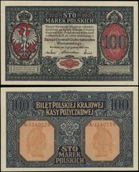 100 marek polskich 9.12.1916, Seria A, numeracja