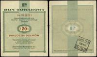 bon na 20 dolarów 1.01.1960, seria Dh, numeracja