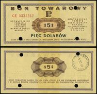 Polska, bon na 5 dolarów, 1.10.1969