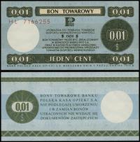 bon na 1 cent 1.10.1979, seria HL, numeracja 716