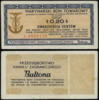 bon na 20 centów 1.07.1973, seria A, numeracja 0