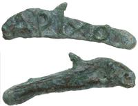 Grecja i posthellenistyczne, brąz w kształcie delfina, V w pne