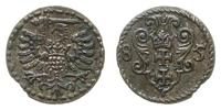 denar 1585, Gdańsk, bardzo ładny, CNG 126.VII, T