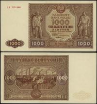 1.000 złotych  15.01.1946, seria AA, numeracja 7