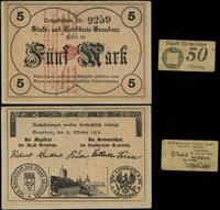 zestaw bonów, 50 fenigów 24.01.1920 i 5 marek 21
