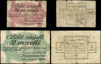 Prusy Zachodnie, zestaw bonów: 1/2 marki i 2 marki, 24.02.1920