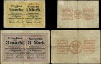 Prusy Zachodnie, zestaw bonów: 1 marka i 3 marki, 14.02.1920