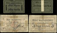 Wielkopolska, zestaw bonów: 1 marka i 5 marek, 25.09.1919