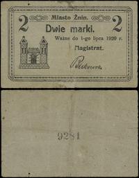 2 marki ważne do 1.07.1920, numeracja 8291, Podc