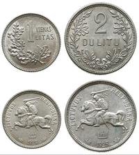 Litwa, zestaw: 2 lity 1925, 1 lit 1925