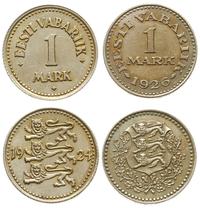 Estonia, zestaw: 1 marka 1924 i 1 marka 1926