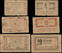 Wielkopolska, zestaw bonów: 5, 10, 20 marek polskich, 12.11.1919