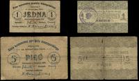 Wielkopolska, zestaw bonów: 1 marka i 5 marek, 1.11.1919