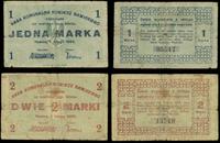 Wielkopolska, zestaw bonów: 1 marka i 2 marki, 1.02.1920