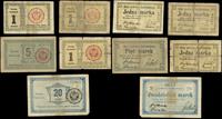 Wielkopolska, zestaw bonów: 3 x 1 marka, 5 marek i 20 marek, 23.10.1919