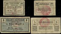 zestaw bonów: 50 fenigów i 5 marek 13.12.1918, r