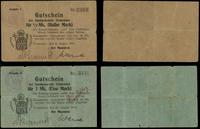Wielkopolska, zestaw bonów: 1/2 marki serii I z 8.08.1914 i 1 marka serii I z 28.08.1914