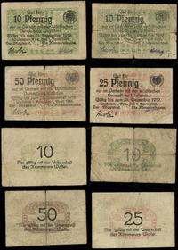 Wielkopolska, zestaw bonów: 2 x 10 fenigów, 25 fenigów i 50 fenigów, 1.04.1918