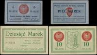 zestaw bonów: 5 i 10 marek 1.03.1920, razem 2 sz